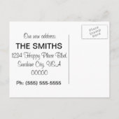 Leuchtturm und Seagull Änderung der Adresse Postka Ankündigungspostkarte (Rückseite)