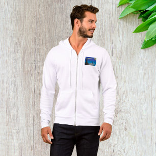Leuchtturm und Segelboot bei nächtlicher mondbesch Hoodie