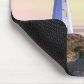 Leuchtturm und Sonnenuntergang Foto Mousepad (Ecke)