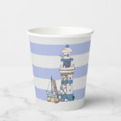 Leuchtturm und Steifen   Pappbecher (Links)