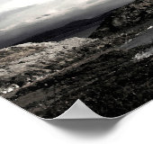 Leuchtturm und Sturmwolken Poster (Ecke)