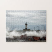 Leuchtturm und Waves Duluth Minnesota Jigsaw Puz Puzzle (Horizontal)