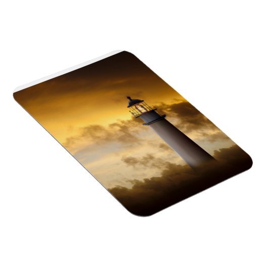 Leuchtturm unter Dramatischem Himmel Magnet (Rechte Seite)