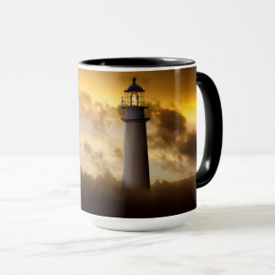 Leuchtturm unter Dramatischem Himmel Tasse