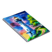 Leuchtturm unter einem Sternenhimmel Notizblock (Rechte Seite)