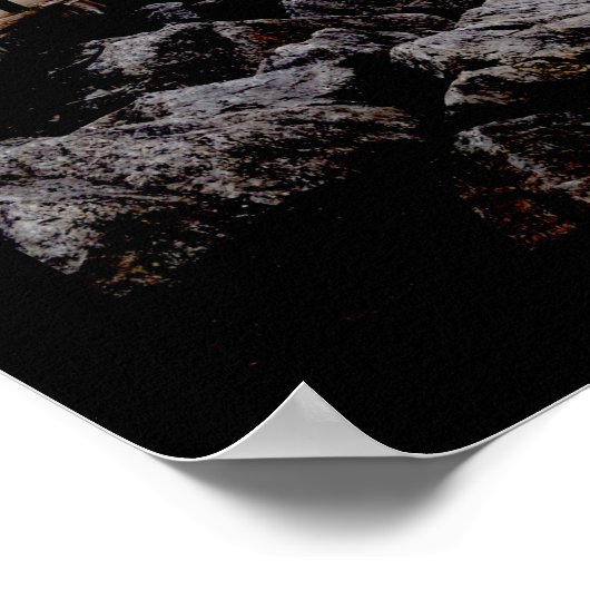 Leuchtturm unter Stormy Sky Poster (Ecke)