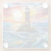 Leuchtturm-Untersetzer Glasuntersetzer (Rückseite)