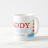 Leuchtturm-Vati leuchten Sie unserer Leben-Tasse Kaffeetasse (VorderseiteRechts)