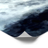 Leuchtturm verloren in einem wütenden Meer Abstrak Poster (Ecke)