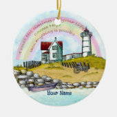 Leuchtturm Vertrauen Sie auf die Zeitverzierung Keramik Ornament (Vorne)