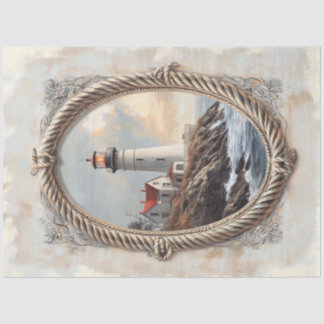 Leuchtturm Verzierte Seilbahn an der Grenze Art De Seidenpapier