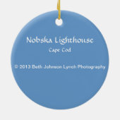 Leuchtturm-Verzierung Cape Cods Nobska Keramik Ornament (Hinten)