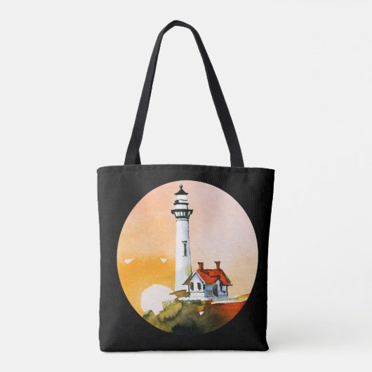 Leuchtturm Vignette Tote Bag Tasche (Rückseite)