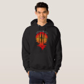 Leuchtturm Vintag Sunset Seaside Seaside Sailing B Hoodie (Vorne ganz)