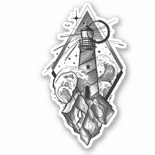 Leuchtturm Vinyl Sticker (Vorderseite)