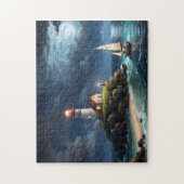 Leuchtturm Vollmond Leerfahrt Puzzle (Vertikal)