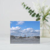 Leuchtturm vom Strand Postkarte (Stehend Vorderseite)