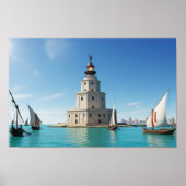 Leuchtturm von Alexandria Poster (Vorne)