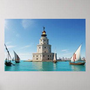 Leuchtturm von Alexandria Poster