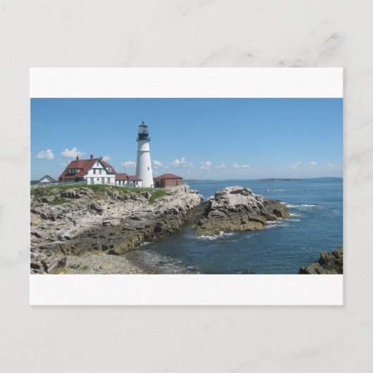 Leuchtturm von Bar Harbor Postkarte (Vorderseite)
