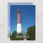 Leuchtturm von Barnegat: Alte Barney Einladung (Vorne/Hinten)