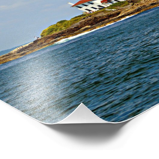 Leuchtturm von Beavertail, Rhode Island Foto Print (Ecke)