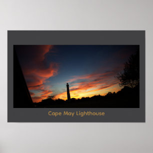 Leuchtturm von Cape May Sonnenuntergang Poster