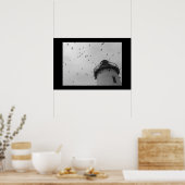 Leuchtturm von Cleveland und Gulls bw. Druck Poster (Küche)