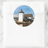 Leuchtturm von Grindle Point, Maine Round Stickers (Tasche)