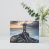 Leuchtturm von Kermorvan Finistère France Postkarte (Stehend Vorderseite)