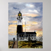 Leuchtturm von montauk point new york painting art poster (Vorne)
