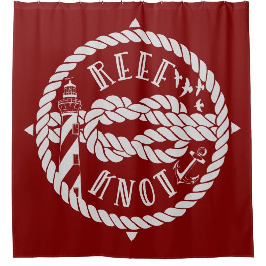 Leuchtturm von Reef Duschvorhang (Vorderseite)