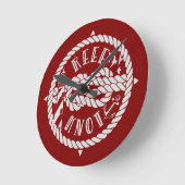 Leuchtturm von Reef Runde Wanduhr (Winkel)