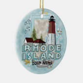 Leuchtturm von Rhode Island-Ornament Keramik Ornament (Rechts)