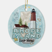 Leuchtturm von Rhode Island-Ornament Keramik Ornament (Links)