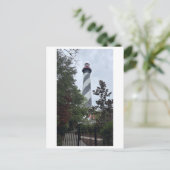 Leuchtturm von St. Augustine Schwarz-Weiß-Turm Postkarte (Stehend Vorderseite)