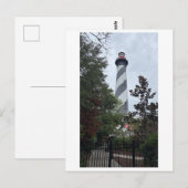 Leuchtturm von St. Augustine Schwarz-Weiß-Turm Postkarte (Vorne/Hinten)