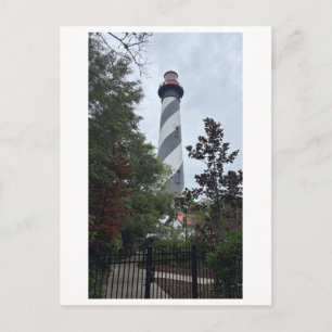 Leuchtturm von St. Augustine Schwarz-Weiß-Turm Postkarte