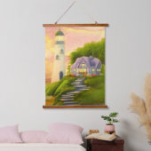 Leuchtturm Wandteppich Mit Holzrahmen (Schlafzimmer)