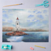 Leuchtturm Wasserfarbe 20x30 Decoupage Seidenpapier (Basteln)
