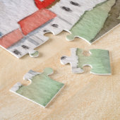 Leuchtturm Wasserfarbe Regenbogen Landschaft Meer Puzzle (Seite)