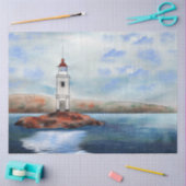 Leuchtturm Wasserfarben Seidenpapier (Basteln)