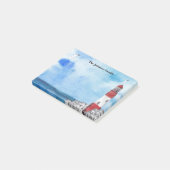 Leuchtturm Wasserfarbene Szene Art Kleine Geschenk Post-it Klebezettel (angewinkelt)