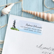 Leuchtturm Watercolor Hochzeitsstimmung Rücksendea