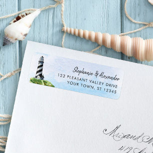 Leuchtturm Watercolor Hochzeitsstimmung Rücksendea