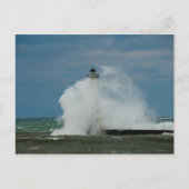 Leuchtturm Wave Postcard Postkarte (Vorderseite)