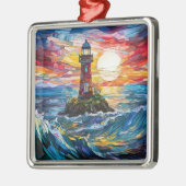 Leuchtturm Weihnachtsdekoration Ornament Aus Metall (Links)