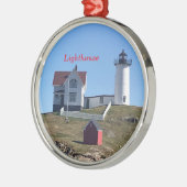 Leuchtturm Weihnachtsdekoration Ornament Aus Metall (Links)