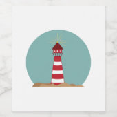 Leuchtturm Weinetikett (Einzelnes Label)