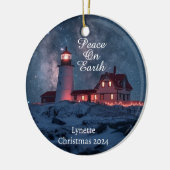 Leuchtturm Weltfrieden Personalisiert Ornament (Links)